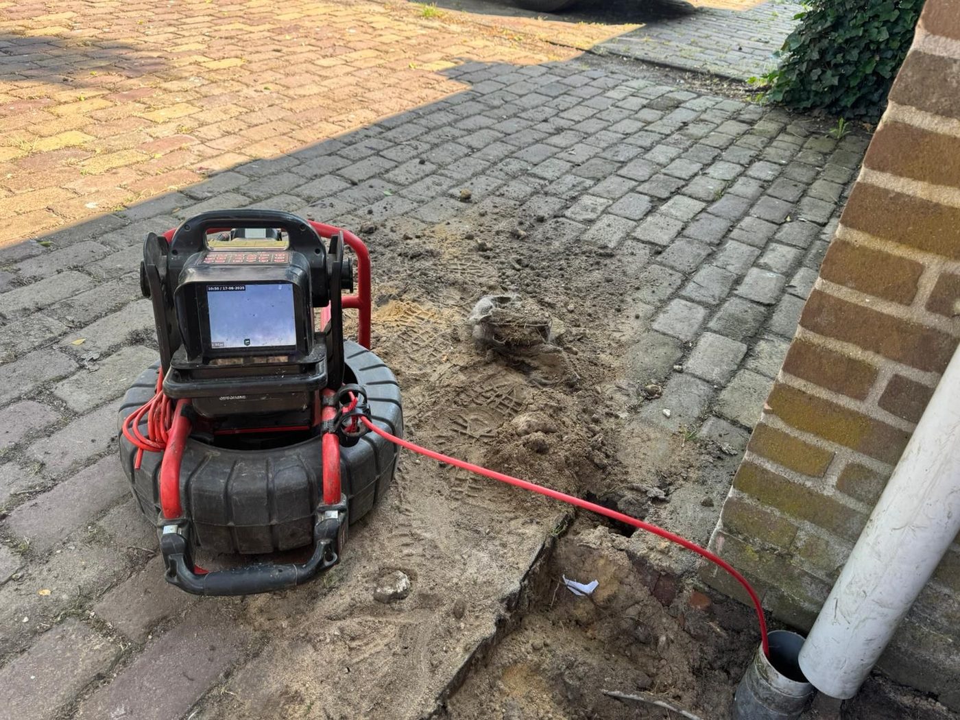 Nieuw aangelegde rioolbuis in Rotterdam